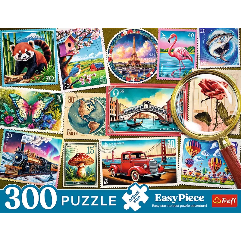 TREFL PUZZLE Dėlionė - 300 EasyPiece - Trefl Pašto ženklai 23100