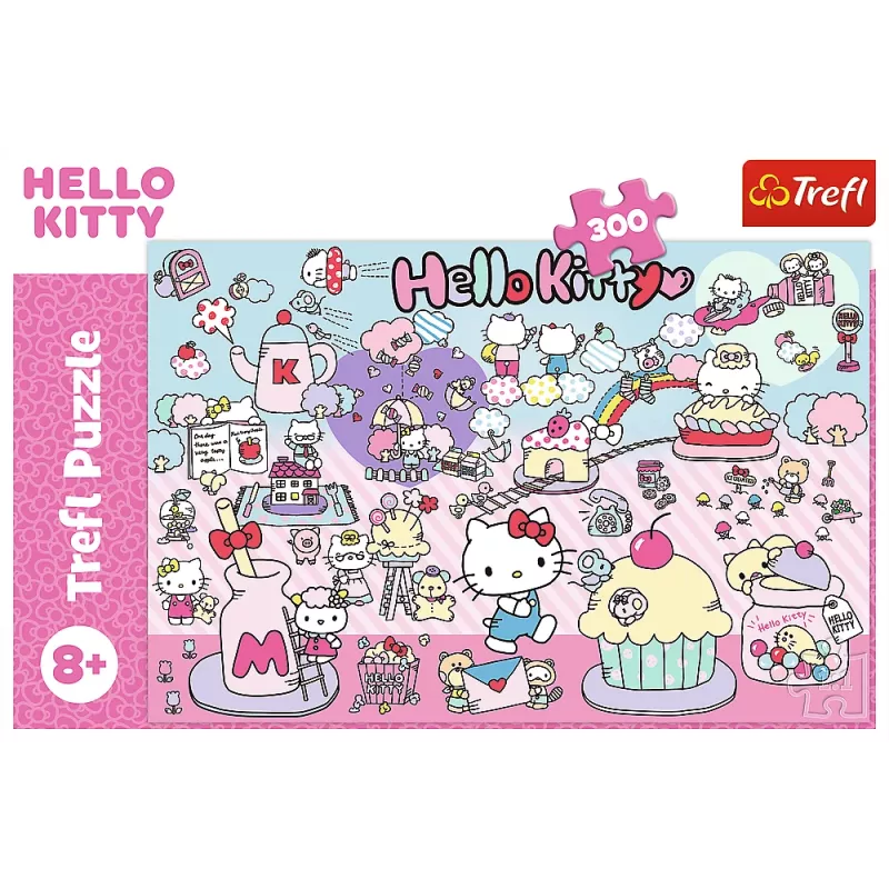 TREFL PUZZLE Dėlionė – 300 dalių – Atrask Hello Kitty pasaulį – Hello Kitty Trefl 23031