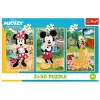 TREFL PUZZLE Dėlionė - 3x50 - Pelės atostogauja Disney Trefl 34881