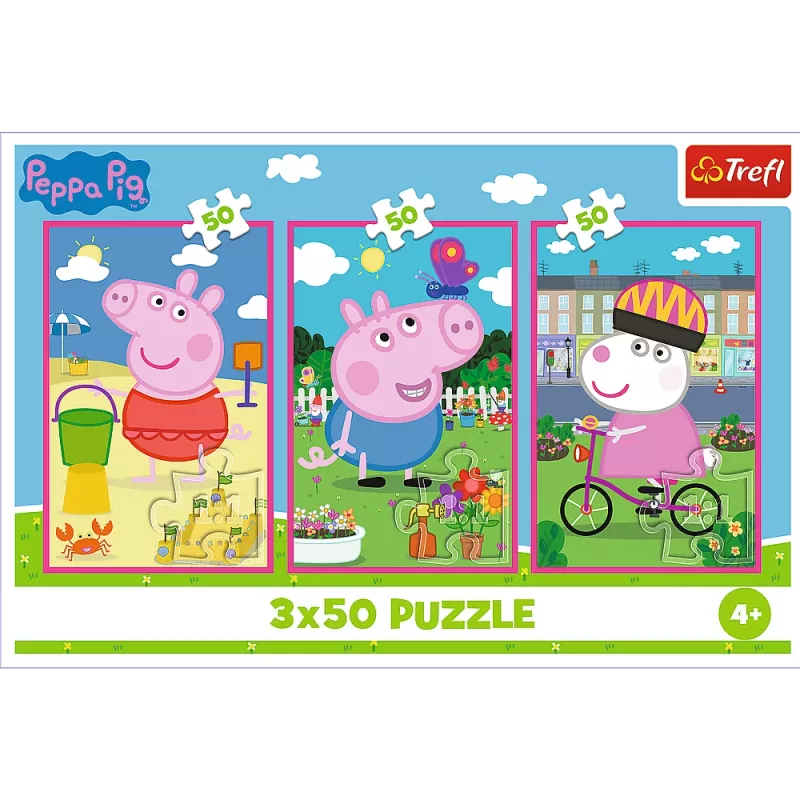TREFL PUZZLE Dėlionė - 3x50 - The Power of Friendship / Peppa Pig Mix 70% 34877