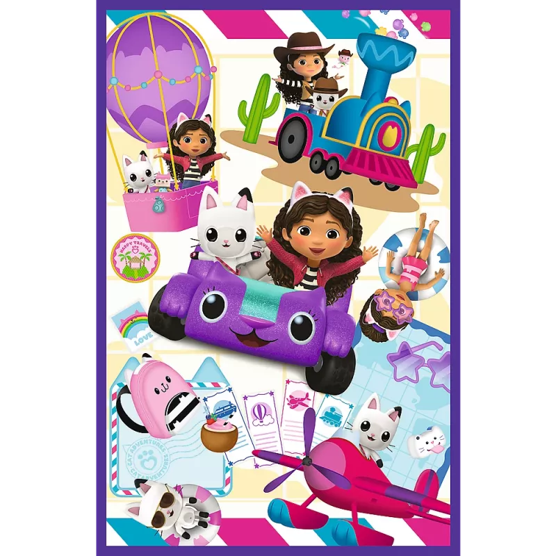 TREFL PUZZLE Dėlionė 3x80 - Spalvingos Gabės dienos Trefl 34882