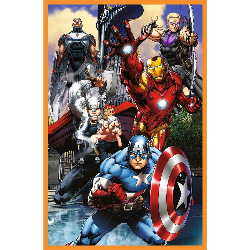 TREFL PUZZLE Dėlionė - 3x80 - Veiksmo kupinos dienos - Disney Marvel The Avengers Trefl 34883