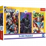 TREFL PUZZLE Dėlionė - 3x80 - Veiksmo kupinos dienos - Disney Marvel The Avengers Trefl 34883