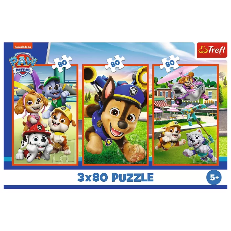 TREFL PUZZLE Dėlionė - 3x80 - Dog Pack Paw Patrol Trefl 34886