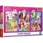 TREFL PUZZLE Dėlionė - 3x80 - Princesės draugės - Disney Princess Trefl 34884