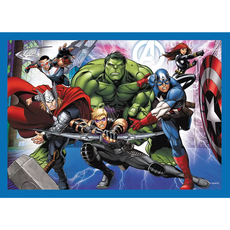 TREFL PUZZLE Dėlionė 4 viename Brave Avengers 26006