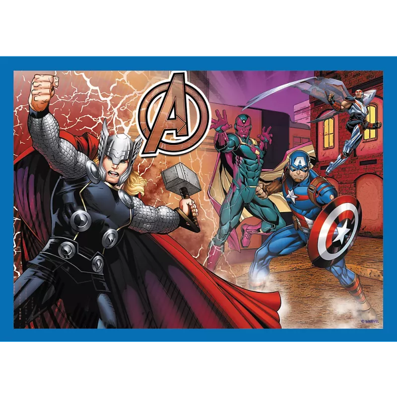 TREFL PUZZLE Dėlionė 4 viename Brave Avengers 26006