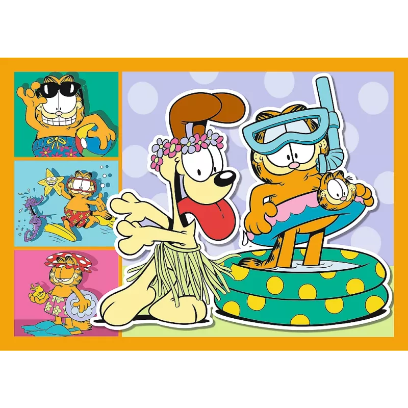 TREFL PUZZLE Dėlionė 4-in-1 – Garfield Loves Lasagna – Trefl 34673