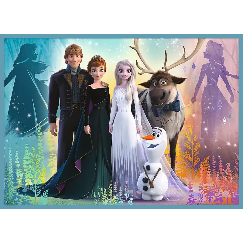 TREFL PUZZLE Dėlionė - 4v1 (12, 15, 20, 24) - The Amazing World of Frozen - Trefl 34381