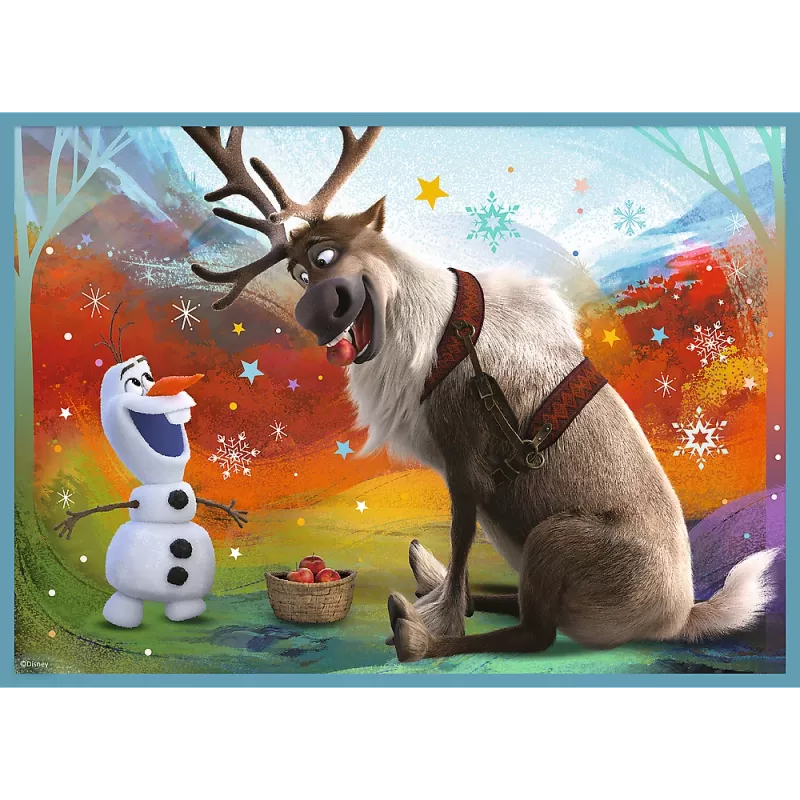 TREFL PUZZLE Dėlionė - 4v1 (12, 15, 20, 24) - The Amazing World of Frozen - Trefl 34381