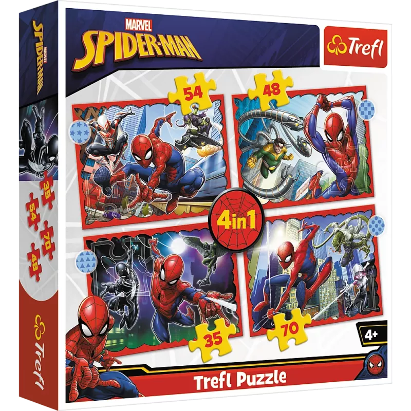 TREFL PUZZLE Dėlionė - 4v1 - Heroic Spider-Man Trefl 34384