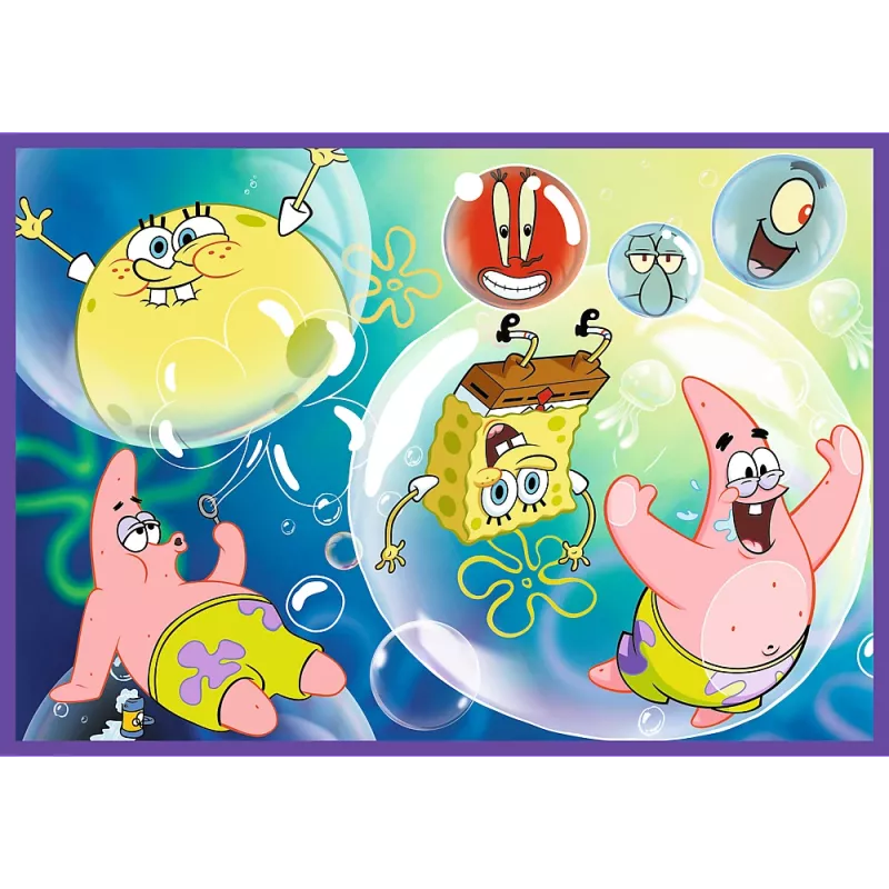 TREFL PUZZLE Dėlionė - 4x250 - SpongeBob's Crazy World Trefl 13342