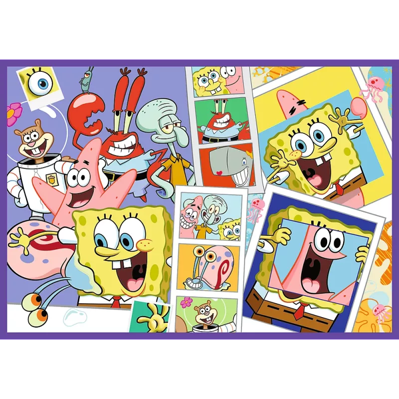 TREFL PUZZLE Dėlionė - 4x250 - SpongeBob's Crazy World Trefl 13342