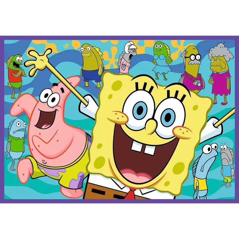 TREFL PUZZLE Dėlionė - 4x250 - SpongeBob's Crazy World Trefl 13342