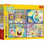 TREFL PUZZLE Dėlionė - 4x250 - SpongeBob's Crazy World Trefl 13342