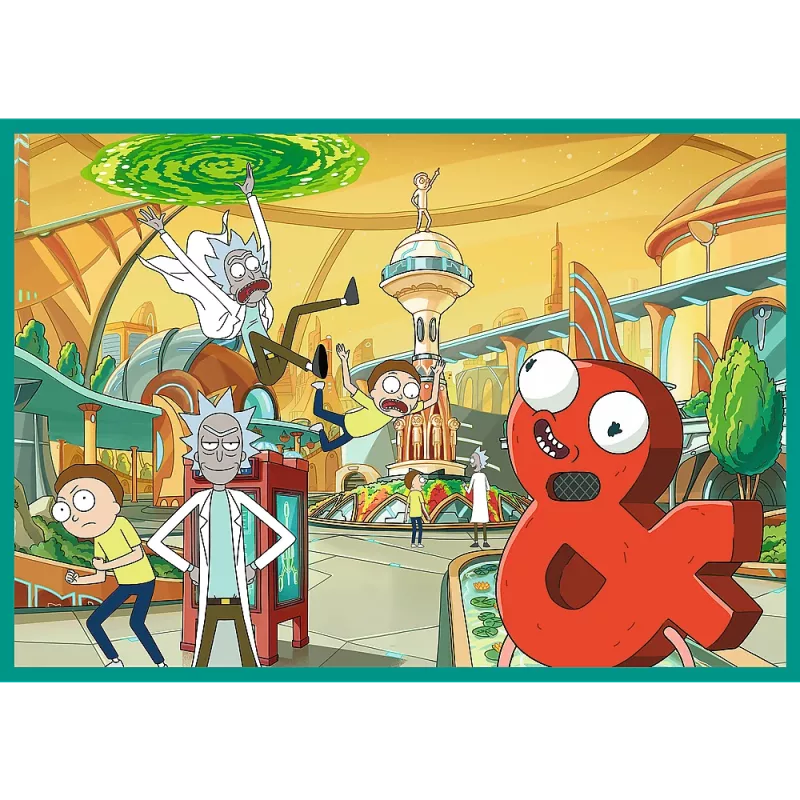 TREFL PUZZLE Dėlionė - 4x250 - Pašėlęs Riko ir Morty pasaulis - Warner Rick and Morty Trefl 13338
