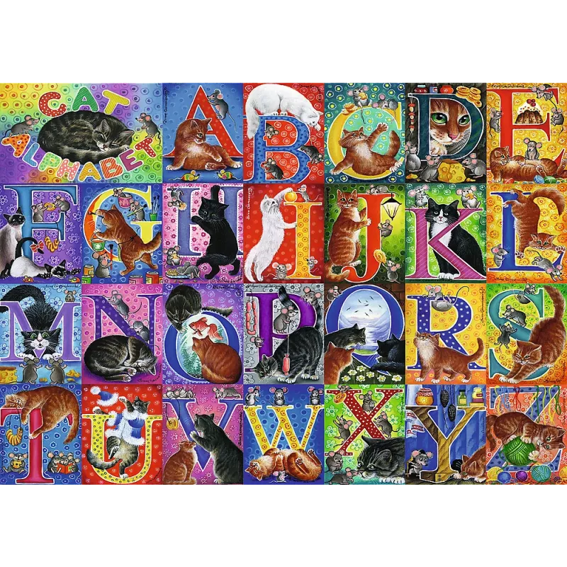 TREFL PUZZLE Dėlionė - 500 - Kačių abėcėlė Trefl 37527