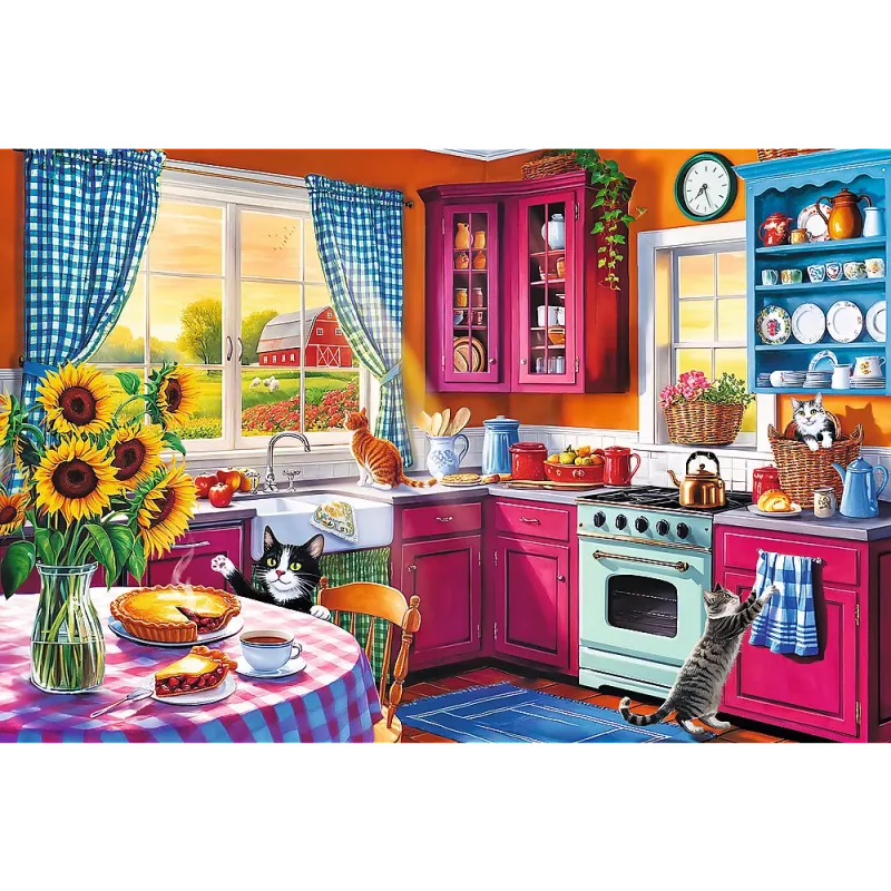 TREFL PUZZLE Dėlionė - 300 lengvų dalių - Rytas virtuvėje FSC Mix 70% 23102