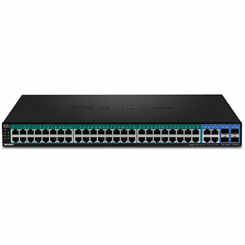 TRENDnet TPE-5240WS 48 prievadų Gigabit PoE+ išmanusis valdomas komutatorius su 4 SFP uplink, 740W PoE biudžetu, 104Gbps talpa, 1U montuojamas į stelažą