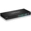 TRENDnet TPE-TG182F 18 prievadų Gigabit High Power PoE+ komutatorius, 16 PoE+ prievadų, 240W biudžetas, 2 uplink, montuojamas į stelažą