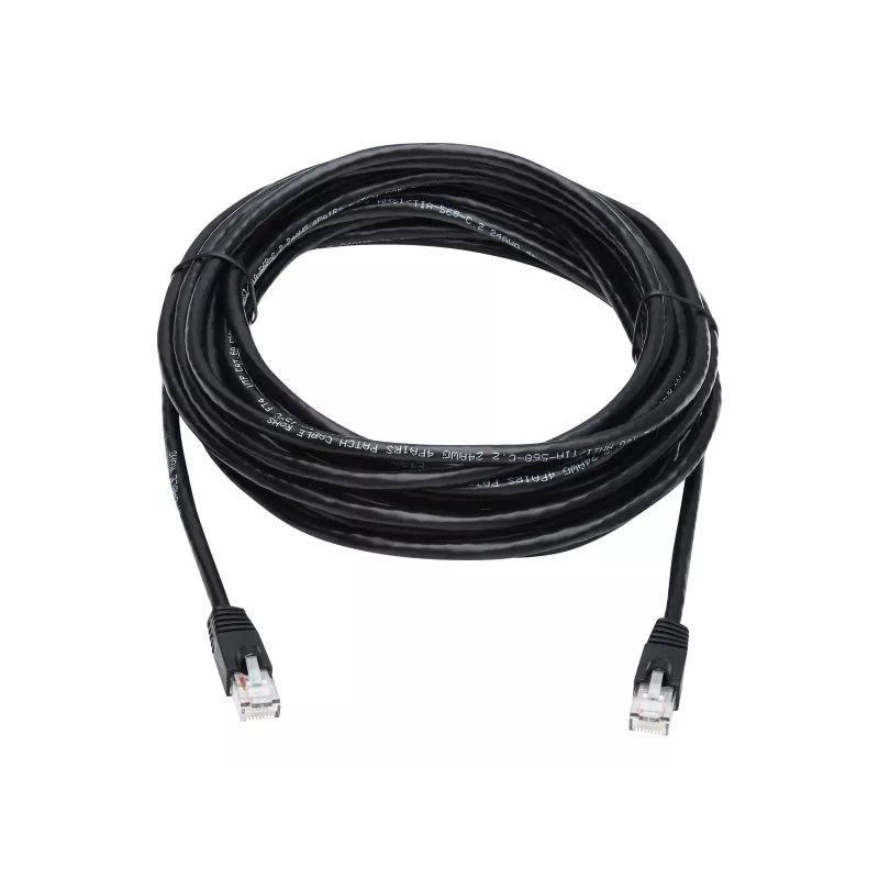 Tripp Lite N261-025-BK Cat6a 10G Snagless UTP Ethernet Cable (RJ45 M/M) - Black 25 ft