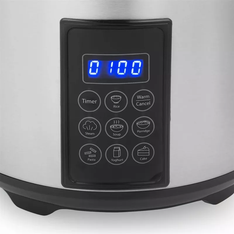Tristar RK-6138 Skaitmeninis ryžių ir garų puodas, 1,5 L, 500 W, nerūdijantis plienas ir plastikas, juoda