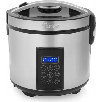 Tristar RK-6138 Skaitmeninis ryžių ir garų puodas, 1,5 L, 500 W, nerūdijantis plienas ir plastikas, juoda