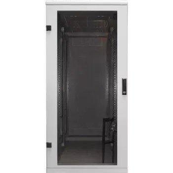 TRITON RMA-32-A66-CAX-N1 19 colių tinklo spintelė 32U 600x600 mm šviesiai pilka stiklinėmis durelėmis