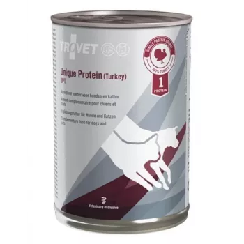 TROVET Unique Protein UPT su kalakutiena – šlapias šunų ir kačių ėdalas – 400 g