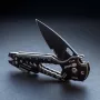 True Utility Smartknife+ Sulankstomas daugiafunkcis peilis su 8 funkcijomis, juodas (TU6869)