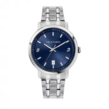 Trussardi vyriškas laikrodis R2453147010 41mm nerūdijantis plienas mėlynas ciferblatas