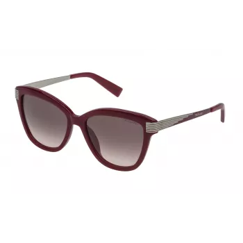 Trussardi Woman Sunglasses STR1795409FH Havana Acetate Square Frame Brown Gradient Lens 54mm