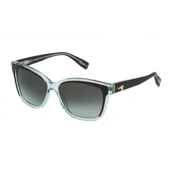 TRUSSARDI Moteriški akiniai nuo saulės STR0775607U2 Havana Acetate Butterfly Rėmelis Rudi Gradientiniai Lęšiai 56mm