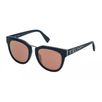 TRUSSARDI Moteriški akiniai nuo saulės STR180527T9R Brown Havana Square 52 mm