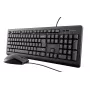 Trust Primo Wired USB Membrane Keyboard AZERTY Black with Mouse