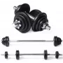 Tunturi Barbell/Dumbbell Set 20 kg Cast Iron with Spinlock Bars