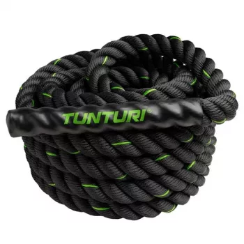 Tunturi Battle Rope 9m – 38mm poliesterio fitneso virvė jėgos ir kardio treniruotėms