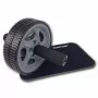 Tunturi Exercise Wheel Deluxe 14TUSFU270 – Ab ratukas su kelių pagalvėle, ergonomiškomis rankenomis, 180 mm ratu, juoda/raudona