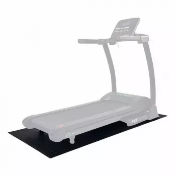Tunturi grindų apsaugos kilimėlis 200 x 92,5 cm juodas PVC neslystantis, sugeriantis smūgius, tinka bėgimo takeliams, dviračiams, elipsiniams treniruokliams