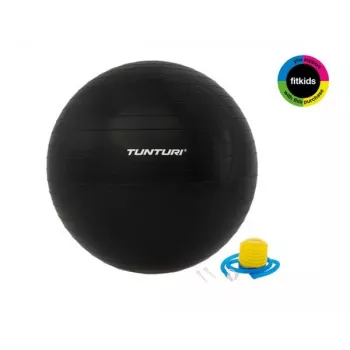 Tunturi Gymball mankštos kamuolys su pompa 75cm juodas