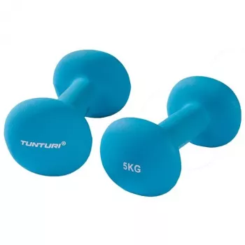 Tunturi Neoprene Dumbbells 5kg pora - mėlyna