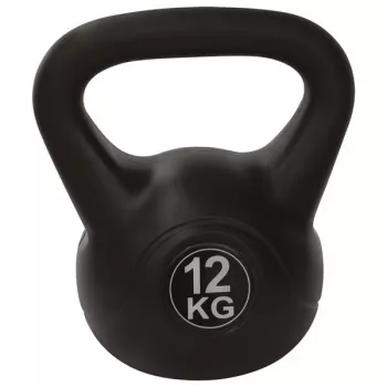 Tunturi PE Kettlebell 12kg (Juodas) - Patvarus jėgos treniruočių kettlebell