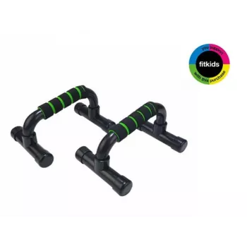 Tunturi Push Up Bar - juoda, 2 vnt. rinkinys, plieninis rėmas su ergonomiškomis PVC putplasčio rankenomis