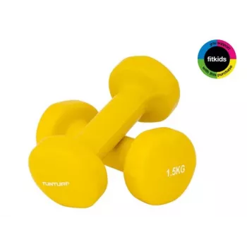 Tunturi Vinyliniai hanteliai 1,5 kg, geltoni, pora (2 vnt.)