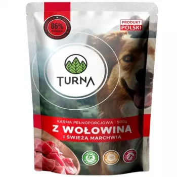 TURNA su Jautiena Šlapias šunų maistas 500g