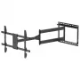 TV ar monitoriaus laikiklis BRATECK-LPA84-463XL Full-Motion sukamas sieninis laikiklis 43-100 colių ekranams, 75 kg talpa, VESA iki 900x600 mm, matinė juoda