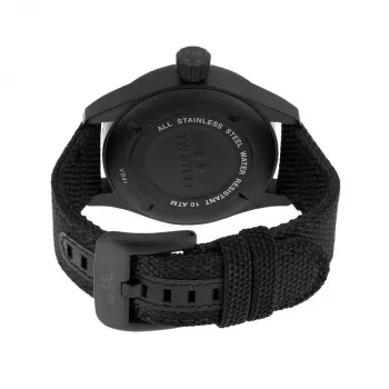 TW STEEL VS41-Volante vyriškas kvarcinis laikrodis, 45 mm, juodas ciferblatas, odinis dirželis