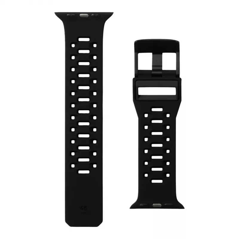 UAG Scout silikoninis laikrodžio dirželis, skirtas Apple Watch 49mm/45mm/44mm/42mm - juodas