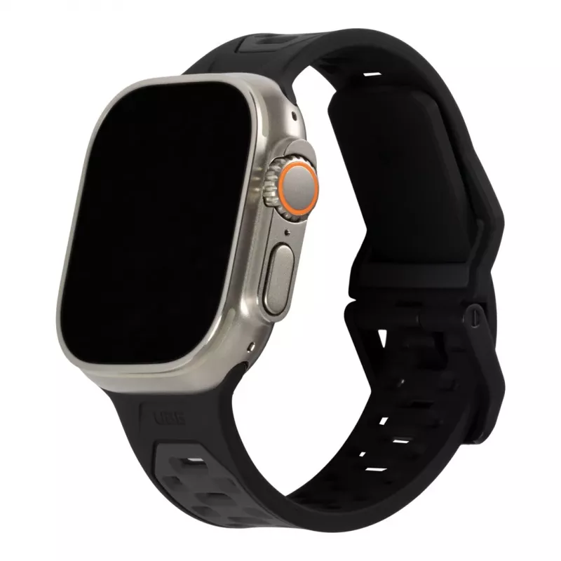 UAG Scout silikoninis laikrodžio dirželis, skirtas Apple Watch 49mm/45mm/44mm/42mm - juodas