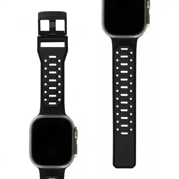 UAG Scout silikoninis laikrodžio dirželis, skirtas Apple Watch 49mm/45mm/44mm/42mm - juodas